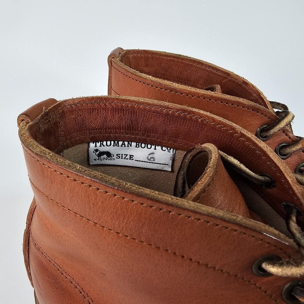 Truman Boot Co Service Work Boots Mens Size 6 USA Chukka Dainite Lug Sole Tan - Picture 4 of 16